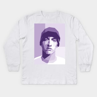 Hip Hop Violet Kids Long Sleeve T-Shirt